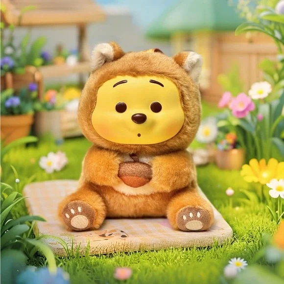 🆕 Disney Miniso Winnie The Pooh Plush Vinyl Squirrel Bag Charm Keychain - Picture 11 of 13